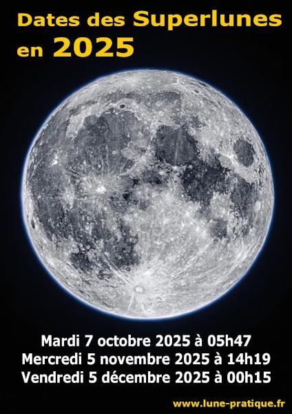 Dates des Superlunes en 2025